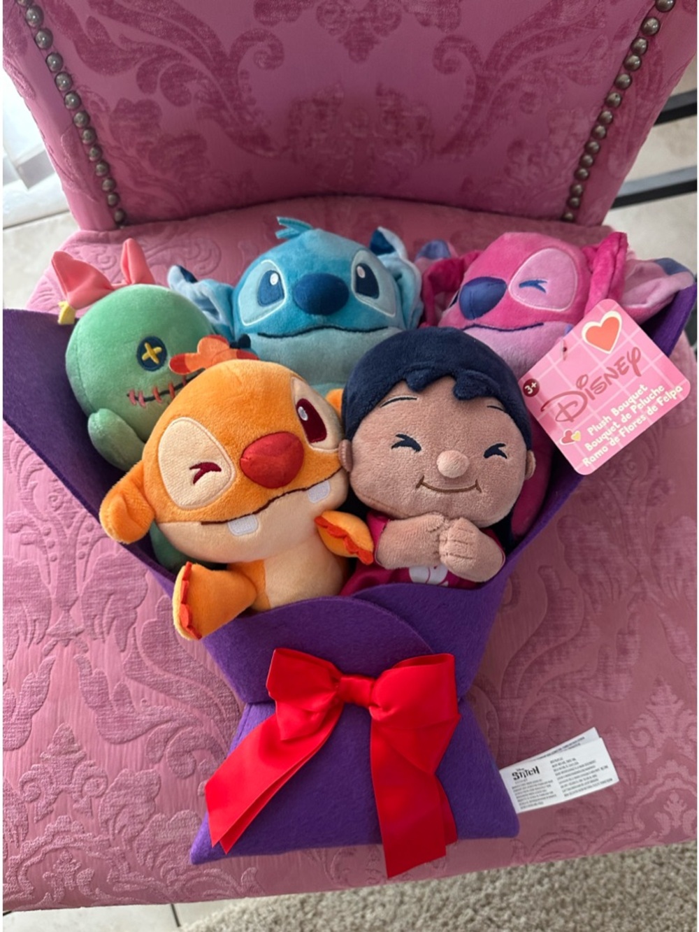 Disney Plush Bouquet - Blue, Pink, Orange, Green, Purple